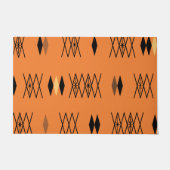Retro Atomic Diamonds Pattern Sinaasappel Deurmat (Voorkant)
