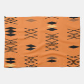 Retro Atomic Diamonds Pattern Sinaasappel Theedoek (Horizontaal)