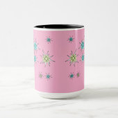 Retro Atomic Era Cool Cat & Stars Midden eeuw Mok (Midden)
