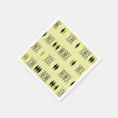 Retro Atomic Era Diamonds Pattern Chartreuse Servet (Hoek)
