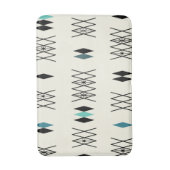 Retro Atomic Era Diamonds Pattern Turquoise Badmat (Voorkant Verticaal)