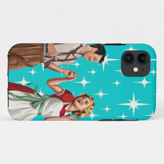Retro Atomic Era Fabulous '50s dansende paar Case-Mate iPhone Case (Achterkant (horizontaal))