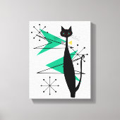 Retro Atomic Era MCM Cool Cat Canvas (Voorkant)