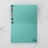 Retro Atomic Era MCM Cool Cat Moon Alle Gelegenhed Kaart (Binnen)