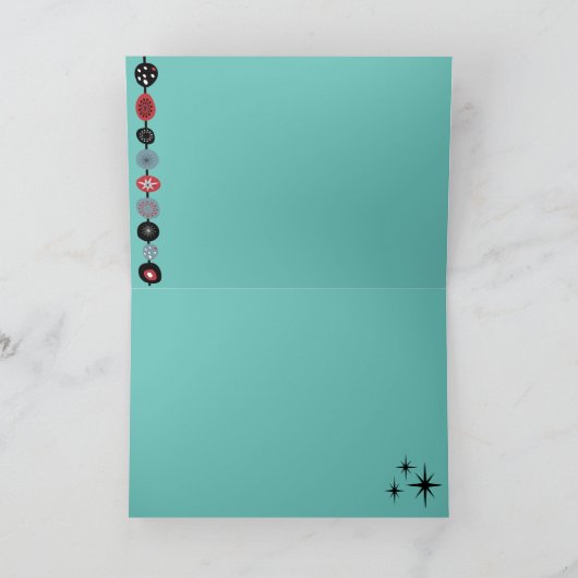 Retro Atomic Era MCM Cool Cat Moon Alle Gelegenhed Kaart (Binnen)