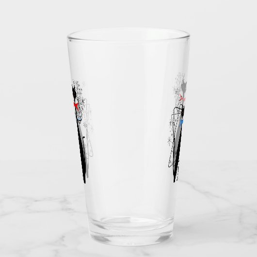 Retro Atomic Era mid-century Modern Cool Cat Glass Glas (Rechts)