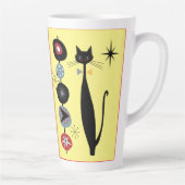 Retro Atomic Era mid Century Modern Cool Cat Kabob Latte Mok (Rechts)