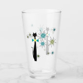 Retro Atomic Era Mid Century Modern Cool Cat Star Glas (Voorkant)