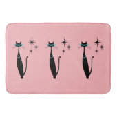 Retro Atomic Era Mid Century Modern MCM Black Cat Badmat (Voorkant)