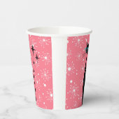 Retro Atomic Era Mid Century Modern MCM Black Cat Papieren Bekers (Links)