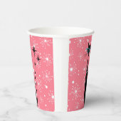 Retro Atomic Era Mid Century Modern MCM Black Cat Papieren Bekers (Rechts)