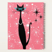 Retro Atomic Era Mid Century Modern MCM Black Cat Planner (Achterkant)