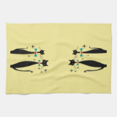 Retro Atomic Era Mid Century Modern MCM Cool Cats Theedoek (Horizontaal)