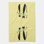 Retro Atomic Era Mid Century Modern MCM Cool Cats Theedoek (Verticaal)