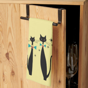 Retro Atomic Era Mid Century Modern MCM Cool Cats Theedoek