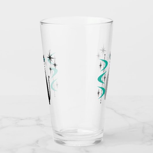Retro Atomic Era Mid Century Modern MCM Kitty Cat Glas (Rechts)