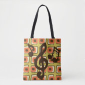 Retro Atomic Era mid Century Modern MCM Music Tote Bag (Voorkant)