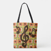 Retro Atomic Era mid Century Modern MCM Music Tote Bag (Achterkant)
