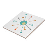 Retro Atomic Era Starburst Mid Century Modern Tegeltje (Zijkant)