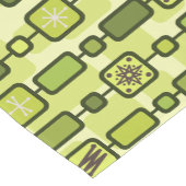 Retro Atomic Geometric Art Chartreuse Korte Tafelloper (Hoek)