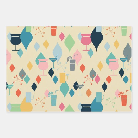 Retro Atomic Inpakpapier Vel (Voorkant 2)