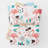 Retro Atomic Inpakpapier Vel (In situ)