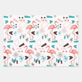 Retro Atomic Inpakpapier Vel