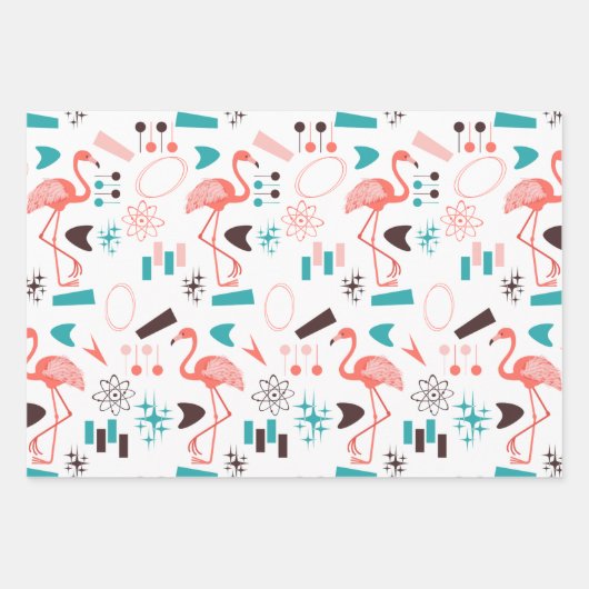 Retro Atomic Inpakpapier Vel (Voorkant)