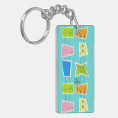 Retro Atomic Kitsch AcrylSleutelhanger Sleutelhanger (Voorkant Links)