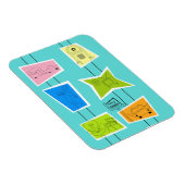 Retro Atomic Kitsch Flexibele Magneet (Rechterzijde)