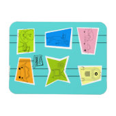 Retro Atomic Kitsch Flexibele Magneet (Horizontaal)