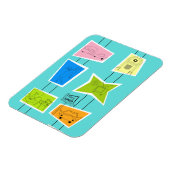 Retro Atomic Kitsch Flexibele Magneet (Linkerzijde)