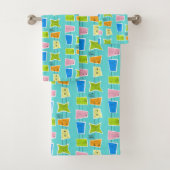 Retro Atomic Kitsch-handdoekset Bad Handdoek (Insitu)