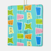 Retro Atomic Kitsch keramisch sierlijk Keramisch Ornament (Links)