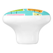 Retro Atomic Kitsch keramische schedel Knop (Zijkant)