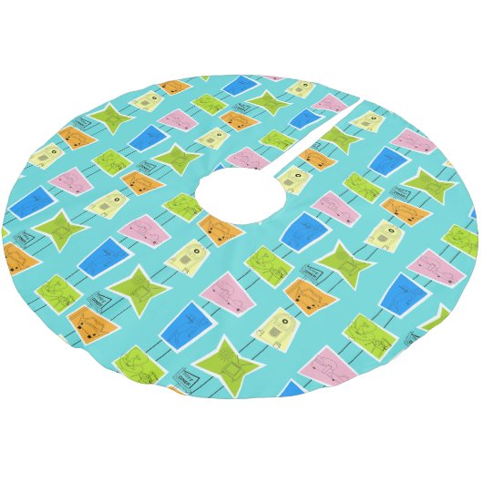 Retro Atomic Kitsch kerstboomrok Kerstboom Rok (Gekanteld)