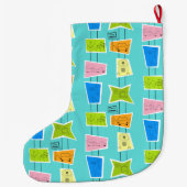 Retro Atomic Kitsch kerststop Grote Kerstsok (Achterkant)