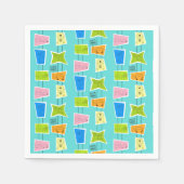 Retro Atomic Kitsch Paper Napkin Servet (Voorkant)