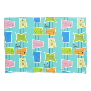 Retro Atomic Kitsch Pillowcase Kussensloop