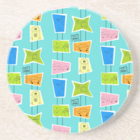 Retro Atomic Kitsch Sandstone Onderzetter