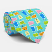 Retro Atomic Kitsch Stropdas (Opgerold)