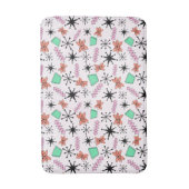 Retro Atomic MCM Roze Sinaasappel Groen Zwart Badmat (Voorkant Verticaal)