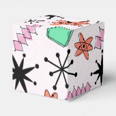 Retro Atomic MCM Roze Sinaasappel Groen Zwart Bedankdoosjes (Achterkant)