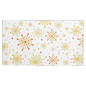 Retro Atomic Mid-Century Mod Red & Gold Kussensloop (Voorkant-Links)