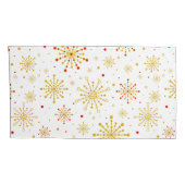 Retro Atomic Mid-Century Mod Red & Gold Kussensloop (Achterkant-Rechts)