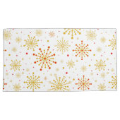 Retro Atomic Mid-Century Mod Red & Gold Kussensloop (Voorkant-Rechts)