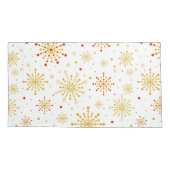 Retro Atomic Mid-Century Mod Red & Gold Kussensloop (Achterkant-Links)