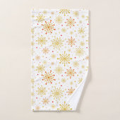 Retro Atomic Mid-Century Mod Red & Gold Starburst Bad Handdoek (Handdoek)