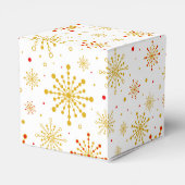 Retro Atomic Mid-Century Mod Red & Gold Starburst Bedankdoosjes (Achterkant)