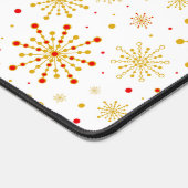 Retro Atomic Mid-Century Mod Red & Gold Starburst Bureaumat (Hoek)